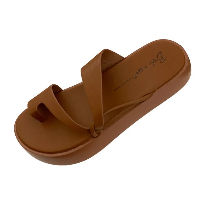 Women's Casual French Wear Outside Comfortable Open-toe Slippers Sandals Water